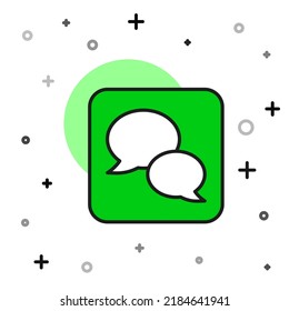 Filled outline Speech bubble chat icon isolated on white background. Message icon. Communication or comment chat symbol.  Vector