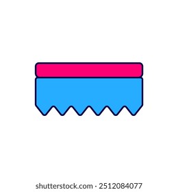 Filled outline Sponge icon isolated on white background. Wisp of bast for washing dishes. Cleaning service logo.  Vector