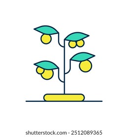 Filled outline Sprout icon isolated on white background. Seed and seedling. Leaves sign. Leaf nature.  Vector