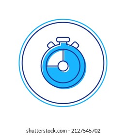 Filled outline Stopwatch icon isolated on white background. Time timer sign. Chronometer sign.  Vector