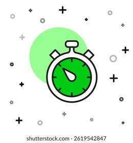 Filled outline Stopwatch icon isolated on white background. Time timer sign. Chronometer sign.  Vector