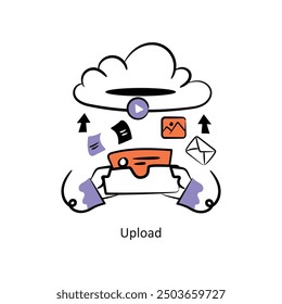  Vector de diseño de estilo de contorno relleno Ilustración de stock. Cargar