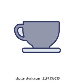 Filled Outline Style Vector Icon of coffee cup