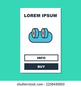 Filled outline Sushi icon isolated on turquoise background. Traditional Japanese food.  Vector