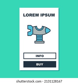 Filled outline Swing plane on the playground icon isolated on turquoise background. Childrens carousel with plane. Amusement icon.  Vector