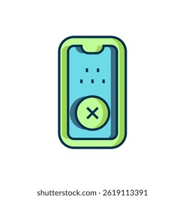 Filled outline Taxi mobile app icon isolated on white background. Mobile application taxi. Flat filled outline style with shadow. Vector