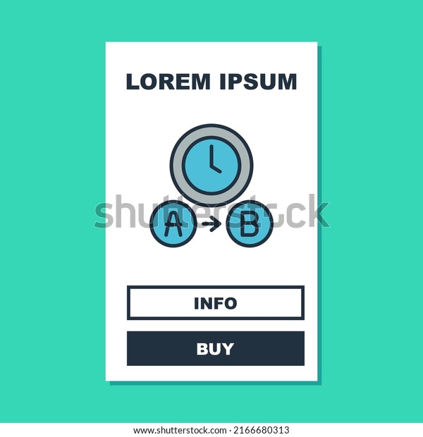 Filled outline Taxi\
waiting time icon isolated on turquoise background. Car deadline,\
schedule ride.  Vector