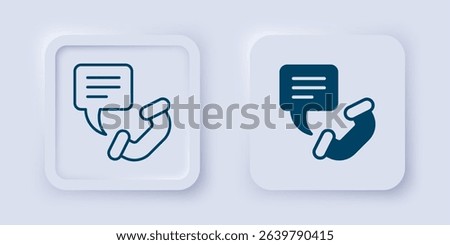 Filled and outline Telephone 24 hours support icon isolated on grey background. All-day customer support call-center. Full time call services. Square button. Vector
