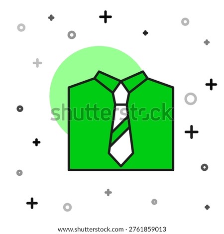 Filled outline Tie icon isolated on white background. Necktie and neckcloth symbol.  Vector