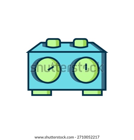 Filled outline Time chess clock icon isolated on white background. Sport equipment. Flat filled outline style with shadow. Vector