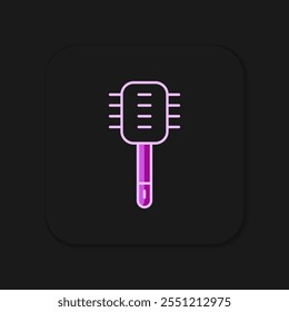 Filled outline Toilet brush icon isolated on black background. Cleaning service concept. Flat filled outline style with shadow. Vector