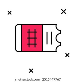 Icono de boleto de tren aislado sobre fondo blanco. Viajar en tren.  Vector