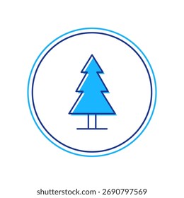 Icono de árbol aislado en el fondo blanco. Símbolo del bosque.  Vector