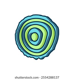 Filled outline Tree rings icon isolated on white background. Wooden cross section. Flat filled outline style with shadow. Vector
