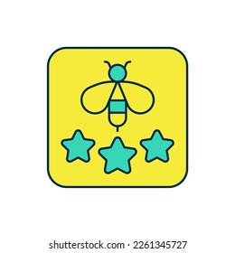 Filled outline Type of bee icon isolated on white background. Sweet natural food. Honeybee or apis with wings symbol. Flying insect.  Vector