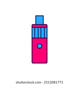 Filled outline Vape mod device icon isolated on white background. Vape smoking tool. Vaporizer Device.  Vector