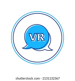 Filled outline Virtual reality icon isolated on white background. Futuristic VR head-up display design.  Vector