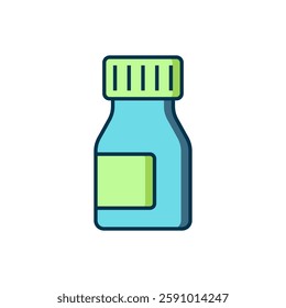 Filled outline Vitamin complex of pill capsule icon isolated on white background. Healthy lifestyle. Flat filled outline style with shadow. Vector