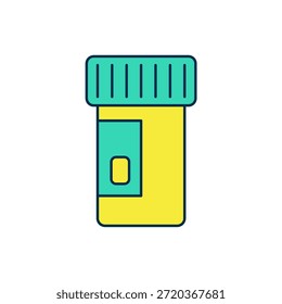 Complejo de vitaminas del icono de la cápsula de la píldora aislado en el fondo blanco. Estilo de vida saludable.  Vector