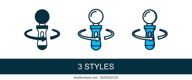 Filled outline VR controller game icon isolated on white background. Virtual reality experience, sensation of presence, position-tracking technology device.  Vector
