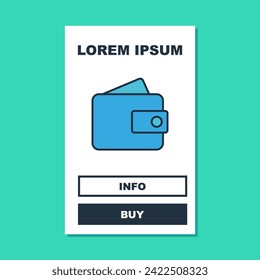 Símbolo relleno Icono de cartera aislado en fondo turquesa. Icono de la cartera. Símbolo de ahorro de efectivo.  Vector