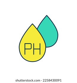 Filled outline Water drop icon isolated on white background.  Vector