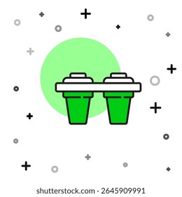 Esquema lleno Icono de filtro de agua aislado sobre fondo blanco. Sistema de filtración de agua. Sistema de ósmosis inversa.  Vector