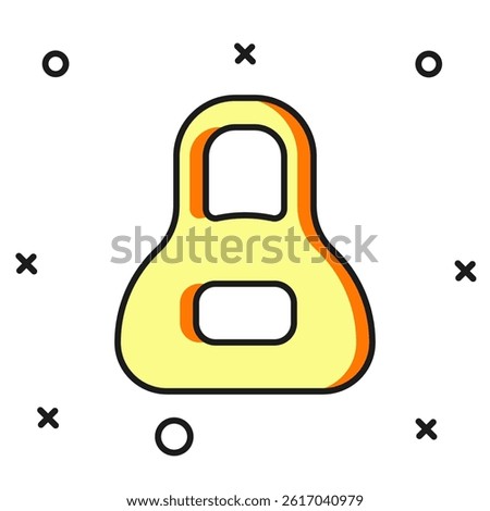 Filled outline Weight icon isolated on white background. Kilogram weight block for weight lifting and scale. Mass symbol. Flat filled outline style with shadow. Vector