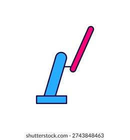 Filled outline Windscreen wiper icon isolated on white background.  Vector