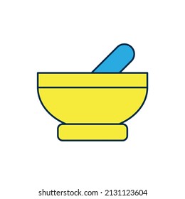 Filled outline Witch cauldron icon isolated on white background. Happy Halloween party.  Vector