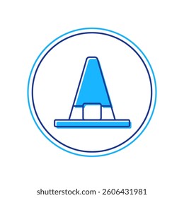 Filled outline Witch hat icon isolated on white background. Happy Halloween party.  Vector