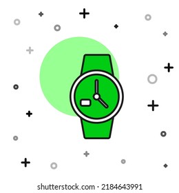 Filled outline Wrist watch icon isolated on white background. Wristwatch icon.  Vector