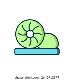 Filled outline Xiao long bao or steamed dumplings icon isolated on white background. Chinese food. Flat filled outline style with shadow. Vector