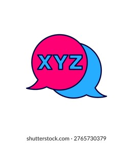 Filled outline XYZ Coordinate