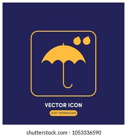 Filled Packaging Symbol Keep Dry Vector Icon Illustration