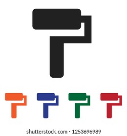 Filled Paint roller vector icon