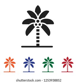 Filled Palm tree vector icon