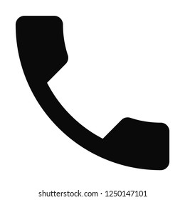 Filled Phone icon vector isolated on white background. Modern symbol in trendy flat style for mobile app and web design.