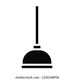 Filled Plunger icon vector isolated on white background. Modern symbol in trendy flat style for mobile app and web design.