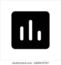 A filled poll chart icon, ideal for analytics, survey results, and statistics.