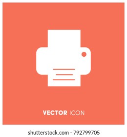 Filled Print Vector Icon