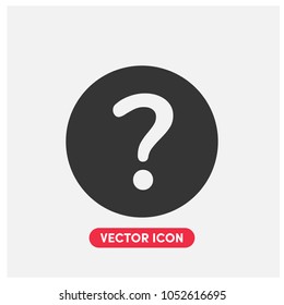Filled Question Mark Vector Icon Illustration
