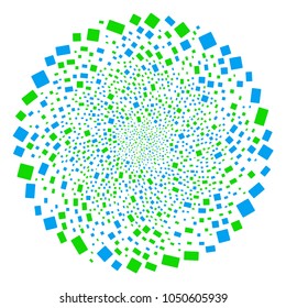 Filled Rectangle cycle rotation. Object cluster organized from random filled rectangle symbols. Vector illustration style is flat iconic symbols.