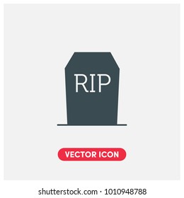 Filled RIP Stone Vector Icon Illustration