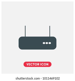 Filled Router Vector Icon Illustration