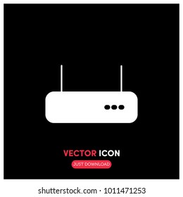 Filled Router Vector Icon Illustration