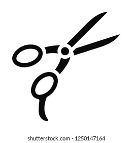 Filled Scissors icon vector isolated on white background. Modern symbol in trendy flat style for mobile app and web design.