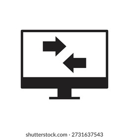 Filled screen showing sync or exchange arrow symbols