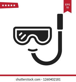 Filled Scuba icon vector isolated on white background. Modern symbol in trendy flat style for mobile app and web design.