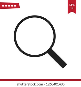 Filled Search icon vector isolated on white background. Modern symbol in trendy flat style for mobile app and web design.